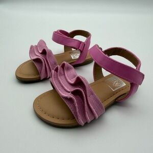 DV Dolce Vita Lil Corah Pink Ruffle Ankle Strap Sandals Toddler Girls Size 7